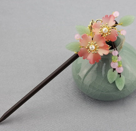 Elegant Floral Hair Scrunchie Set | Women's Fabric Hair Ties