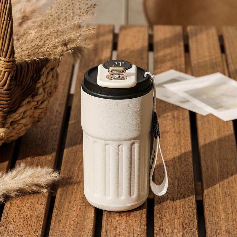 Smart Digital Thermal Bottle | Temperature Display Insulated Coffee Mug 450ml