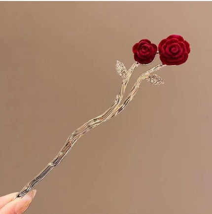 Retro Antique Style Hairpin | Alloy Floral Hair Clip for Women
