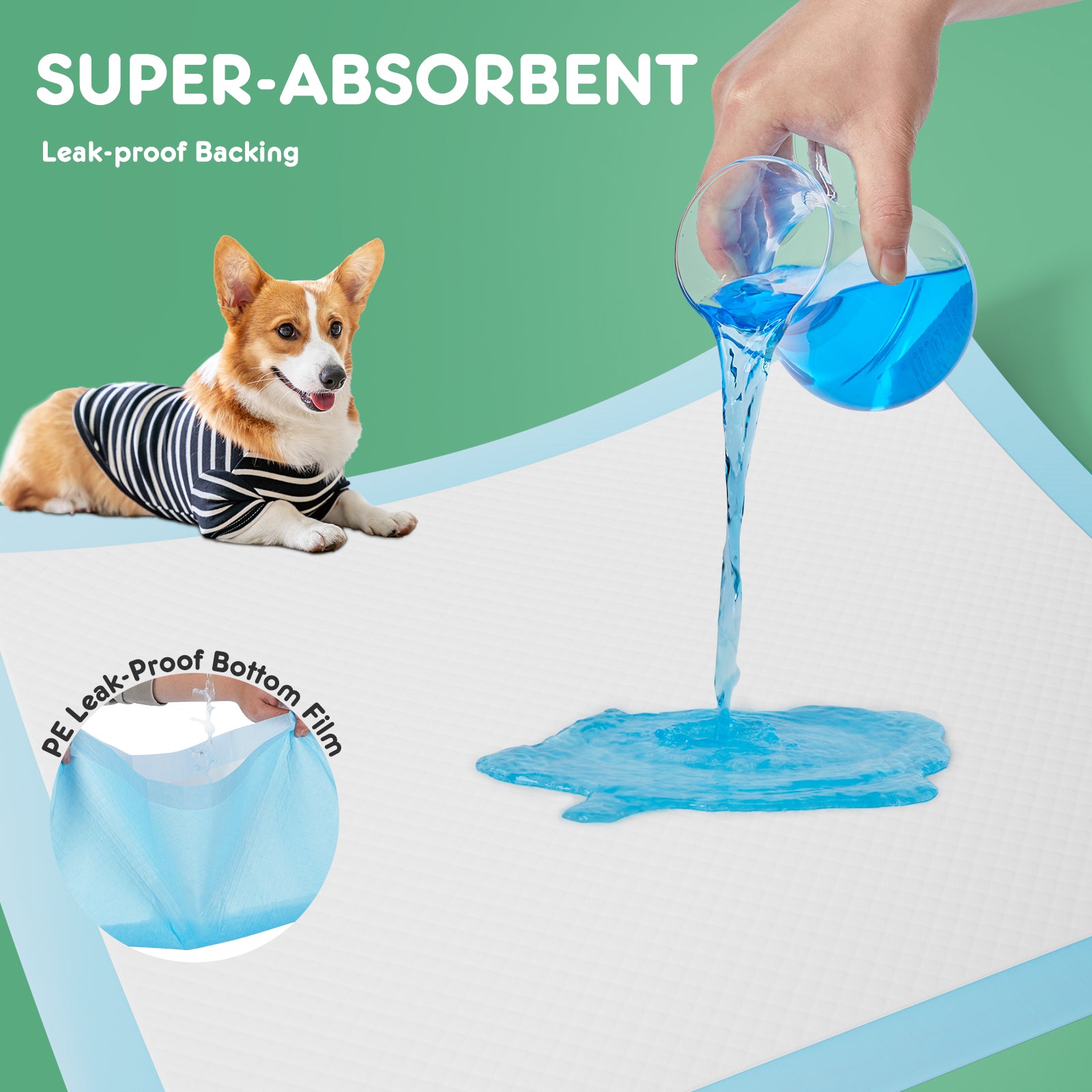 Disposable Puppy Pads | Leak-Proof Quick-Dry Absorbent Dog Pee Pads