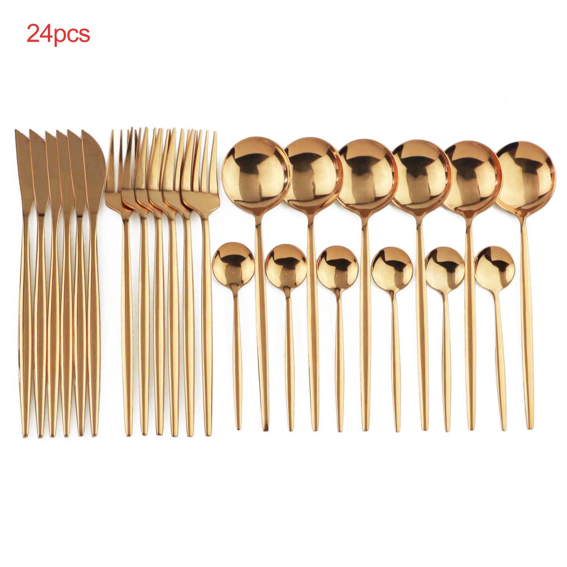 24-Piece Luxury Cutlery Set | Premium Stainless Steel Flatware for 6