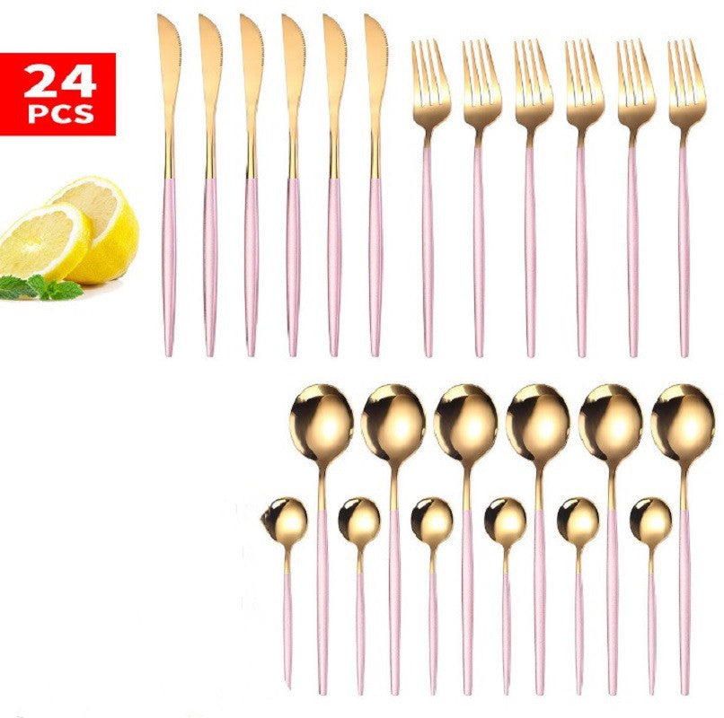 24-Piece Luxury Cutlery Set | Premium Stainless Steel Flatware for 6
