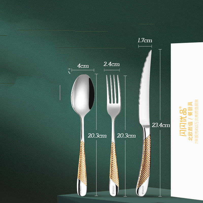 Creative Household Stainless Steel Cutlery Set | Unique Design Flatware for Home