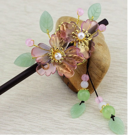 Elegant Floral Hair Scrunchie Set | Women's Fabric Hair Ties