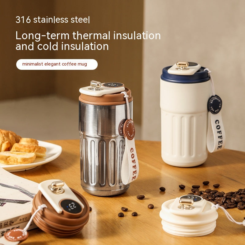 Smart Digital Thermal Bottle | Temperature Display Insulated Coffee Mug 450ml
