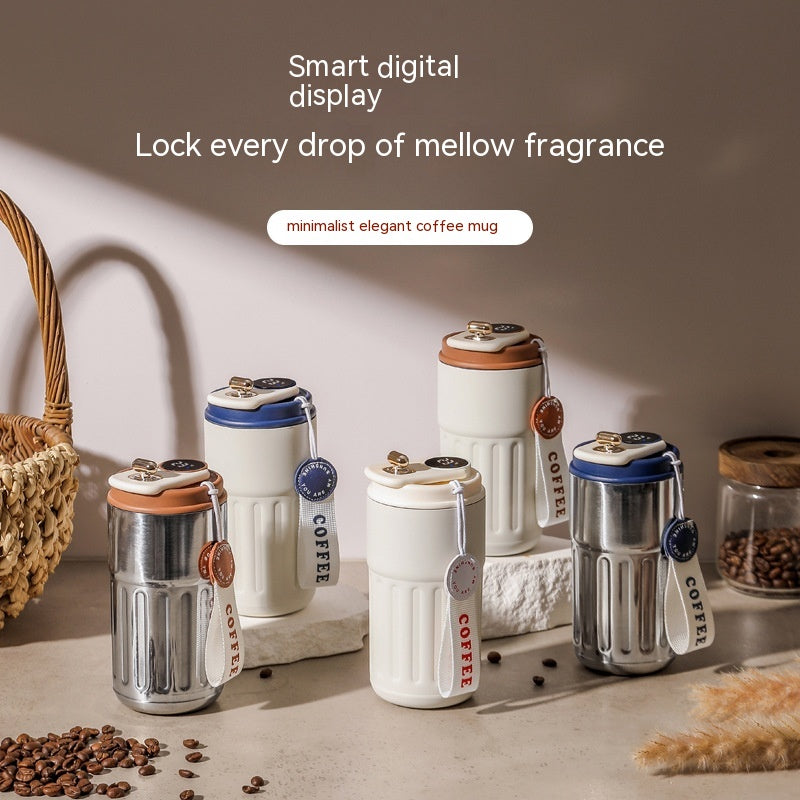 Smart Digital Thermal Bottle | Temperature Display Insulated Coffee Mug 450ml