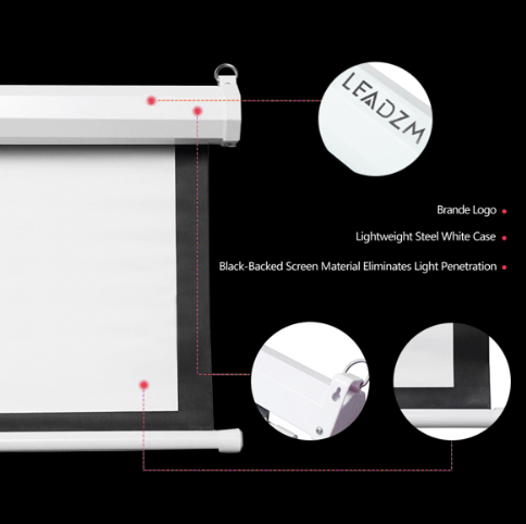 Motorized Projection Screen | Electric Roll-Up Home Theater Screen