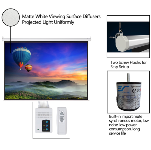 Motorized Projection Screen | Electric Roll-Up Home Theater Screen