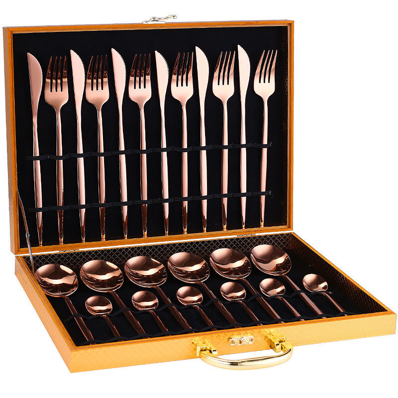 24-Piece Luxury Cutlery Set | Premium Stainless Steel Flatware for 6