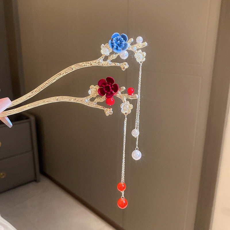 Retro Antique Style Hairpin | Alloy Floral Hair Clip for Women