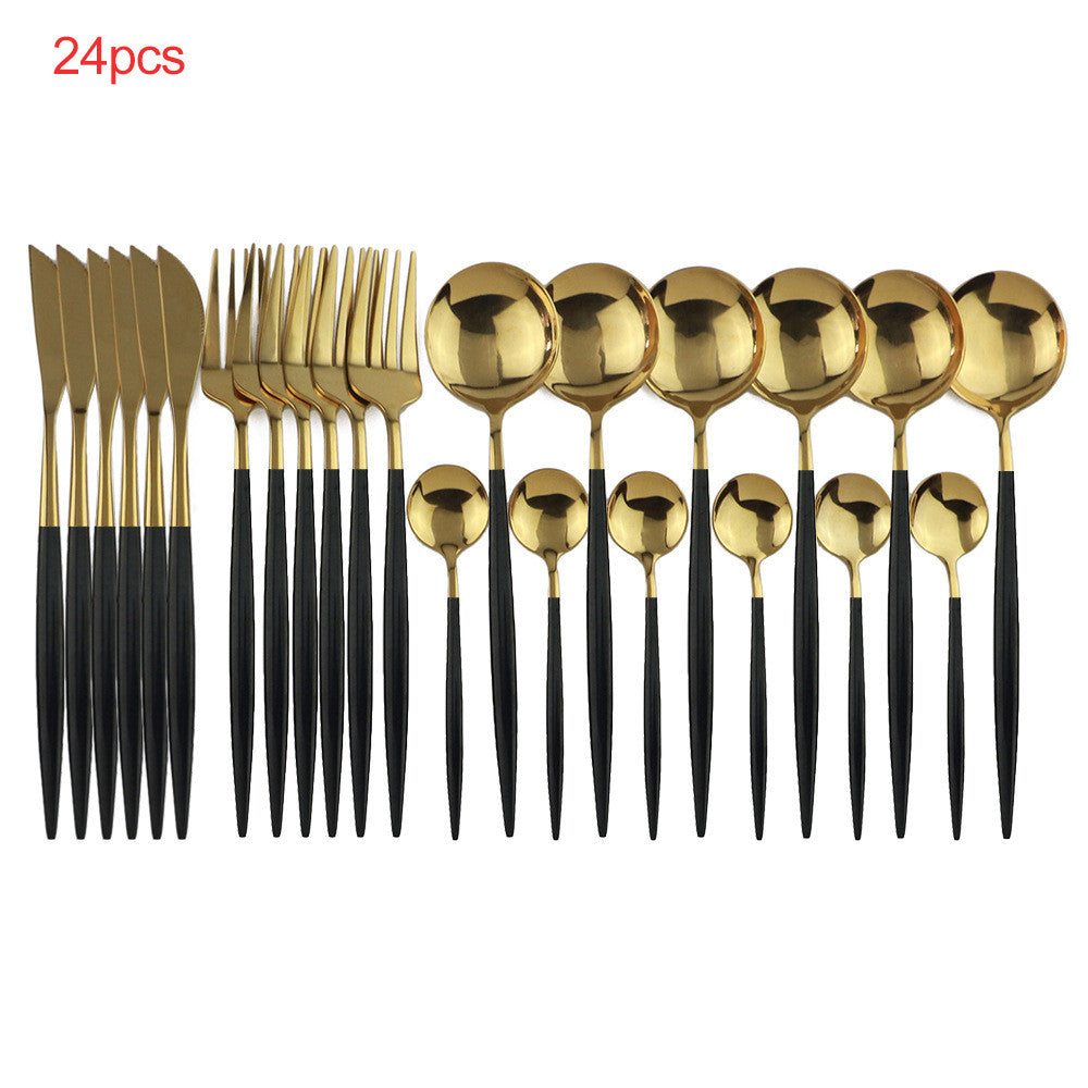 24-Piece Luxury Cutlery Set | Premium Stainless Steel Flatware for 6
