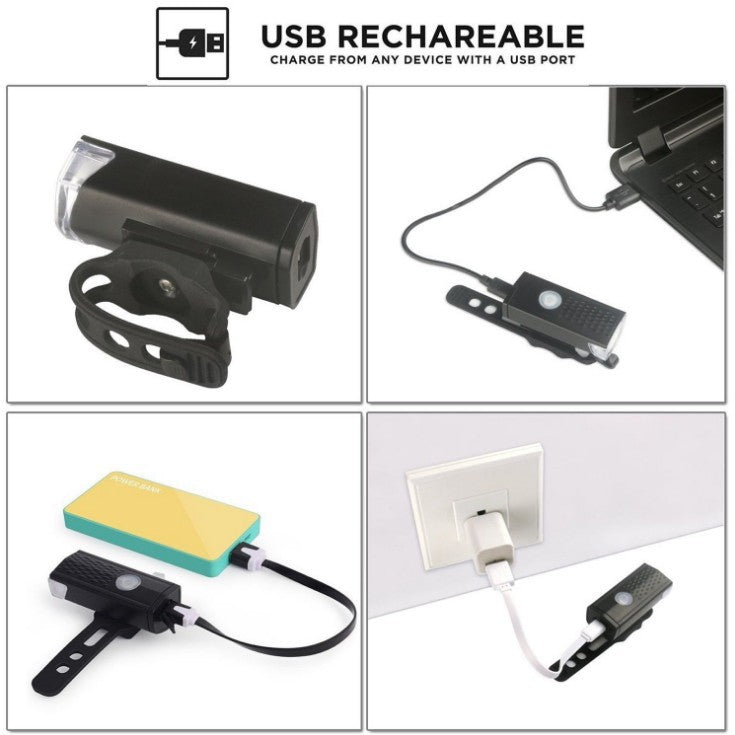 USB Rechargeable Bicycle Headlight | Bright LED Bike Front Light