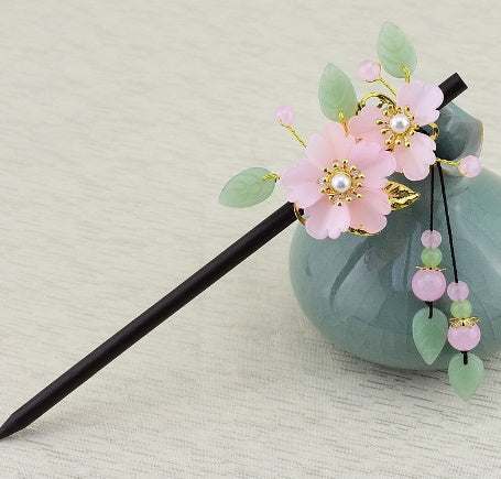Elegant Floral Hair Scrunchie Set | Women's Fabric Hair Ties
