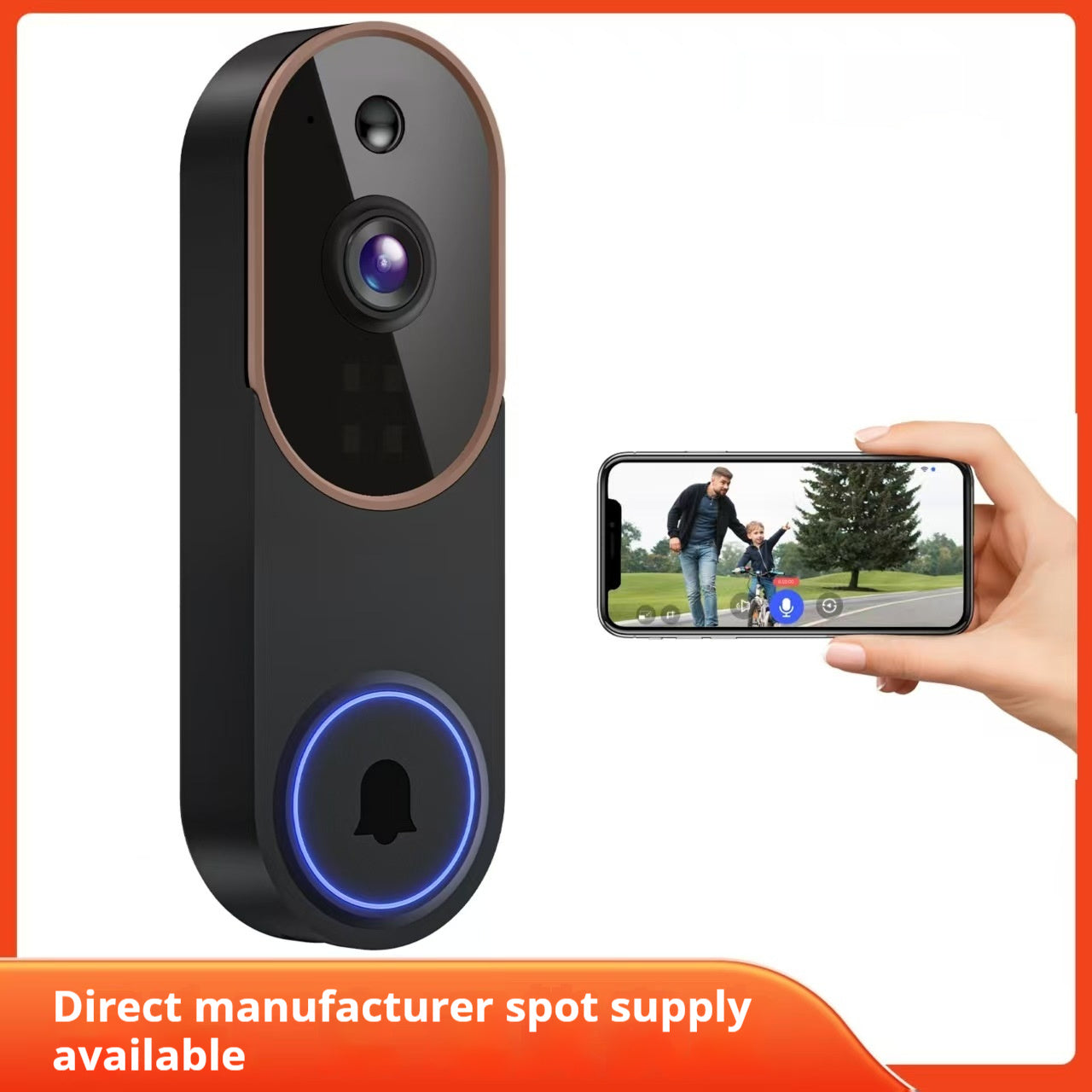 Smart Home Outdoor Wireless Doorbell Camera with HD Video Intercom