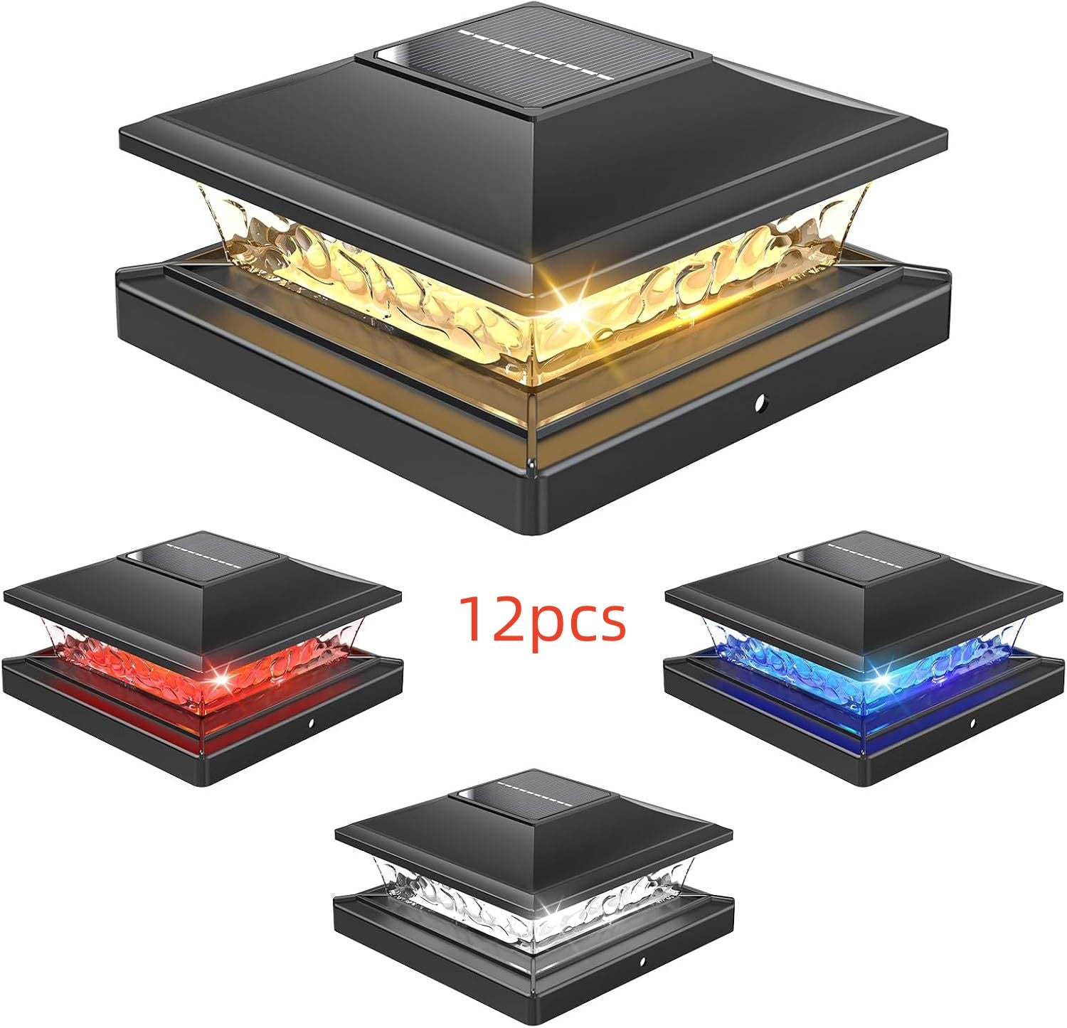 Solar Railing LED Night Light | Dual-Color Outdoor Villa Courtyard Lighting