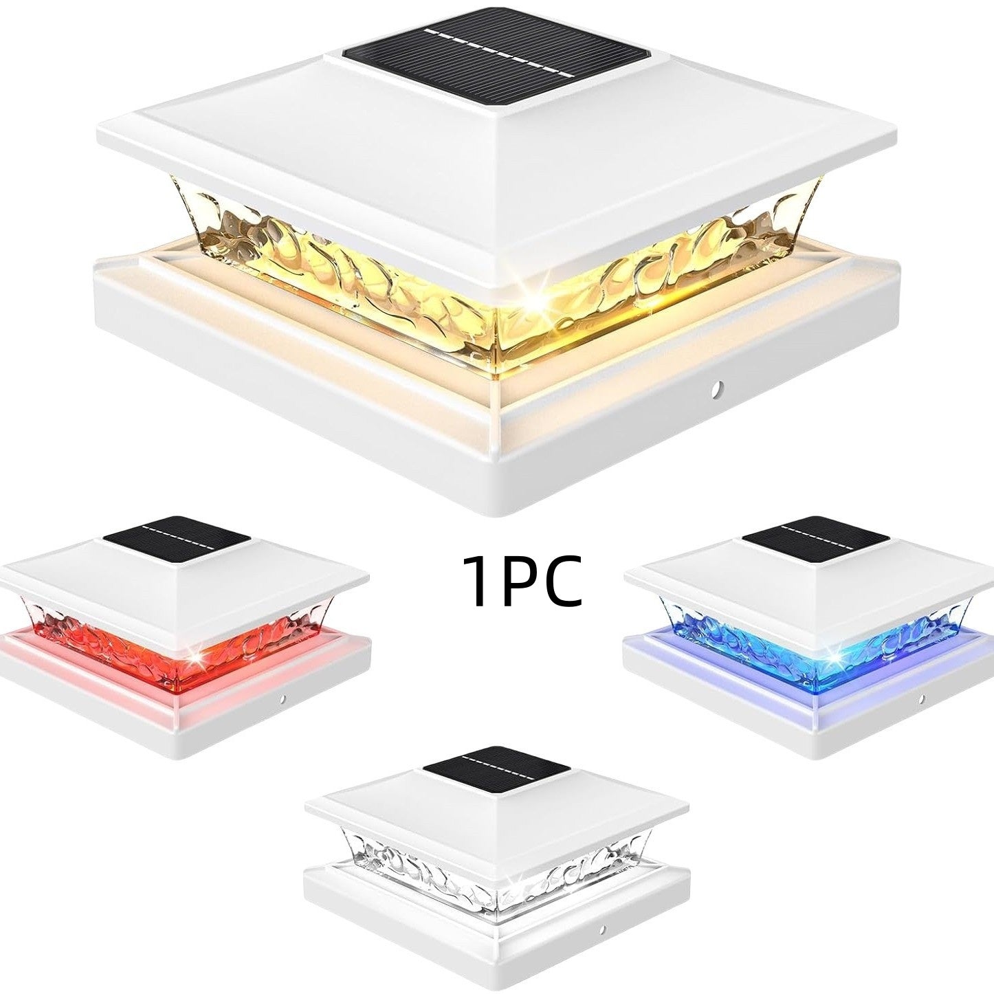 Solar Railing LED Night Light | Dual-Color Outdoor Villa Courtyard Lighting