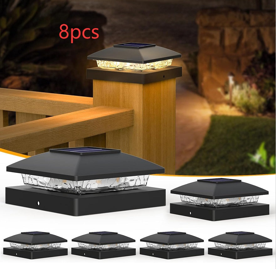 Solar Railing LED Night Light | Dual-Color Outdoor Villa Courtyard Lighting