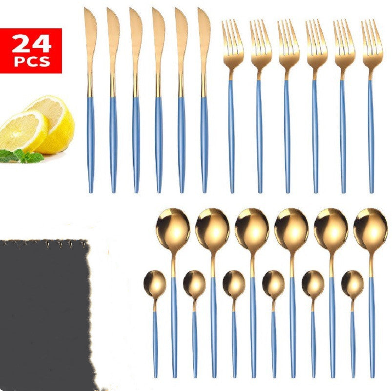 24-Piece Luxury Cutlery Set | Premium Stainless Steel Flatware for 6