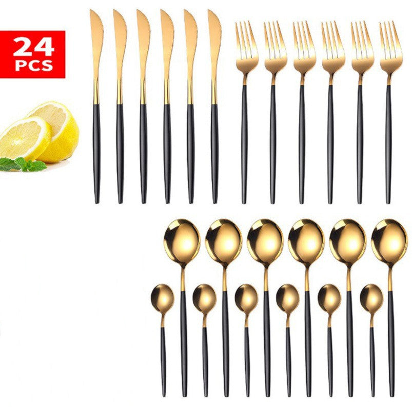 24-Piece Luxury Cutlery Set | Premium Stainless Steel Flatware for 6