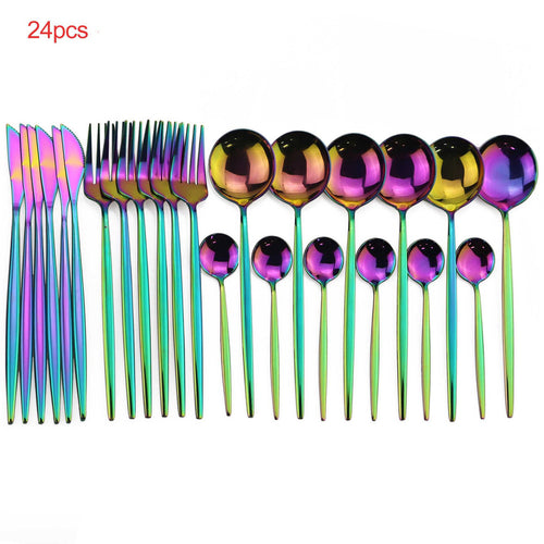 24-Piece Luxury Cutlery Set | Premium Stainless Steel Flatware for 6