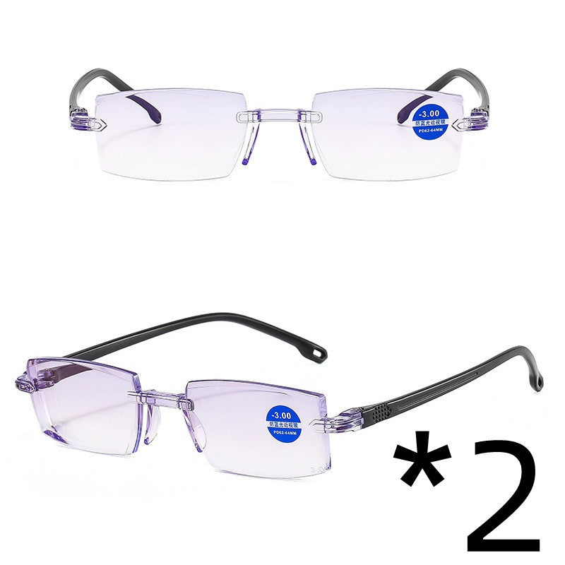 Diamond Cut Blue Light Blocking Reading Glasses | TR Frame