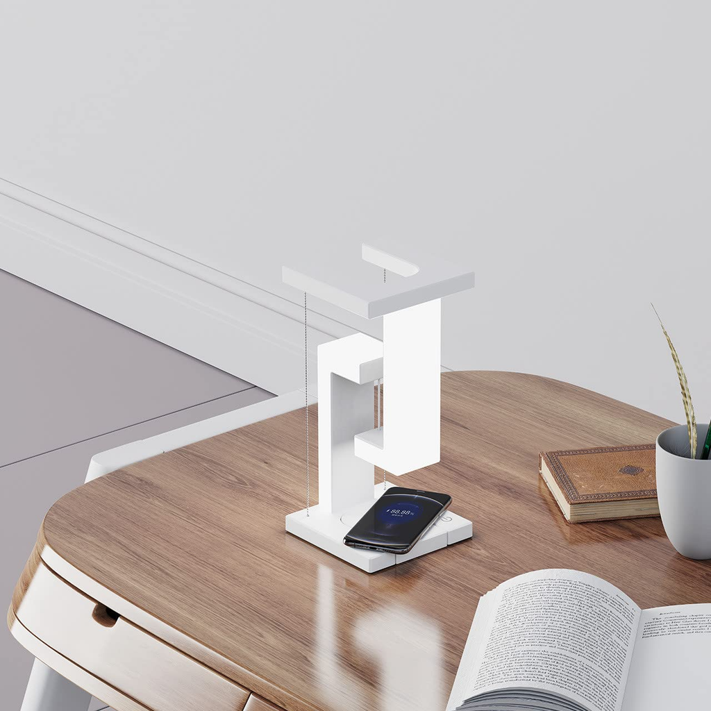 Wireless Charging Levitating Table Lamp | Smartphone Balance Lamp for Bedroom