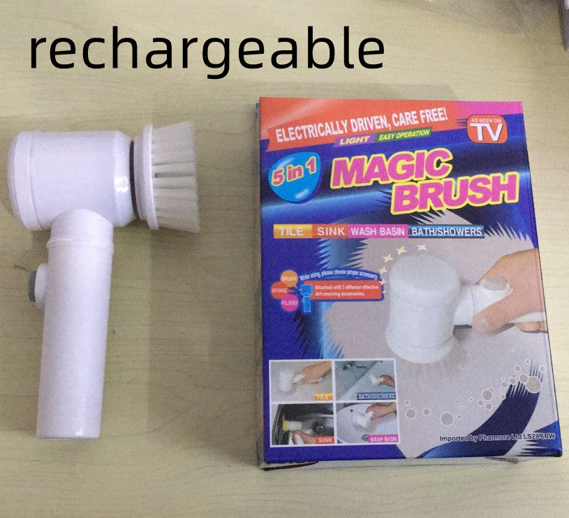 5-in-1 Electric Cleaning Brush Set | Cordless Power Scrubber for Bathtub, Kitchen & Home