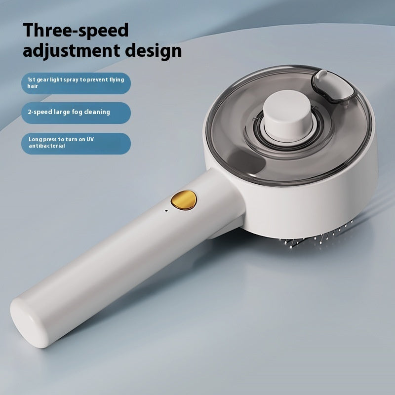 Pet Self-Cleaning Steam Brush with UV Sterilization for Dogs & Cats