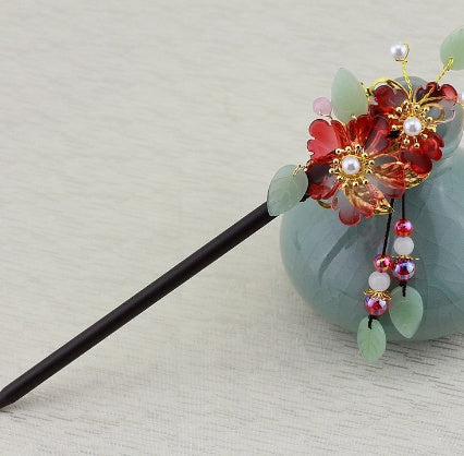 Elegant Floral Hair Scrunchie Set | Women's Fabric Hair Ties