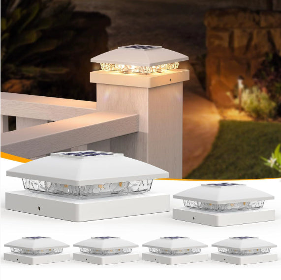Solar Railing LED Night Light | Dual-Color Outdoor Villa Courtyard Lighting