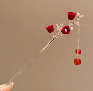 Retro Antique Style Hairpin | Alloy Floral Hair Clip for Women