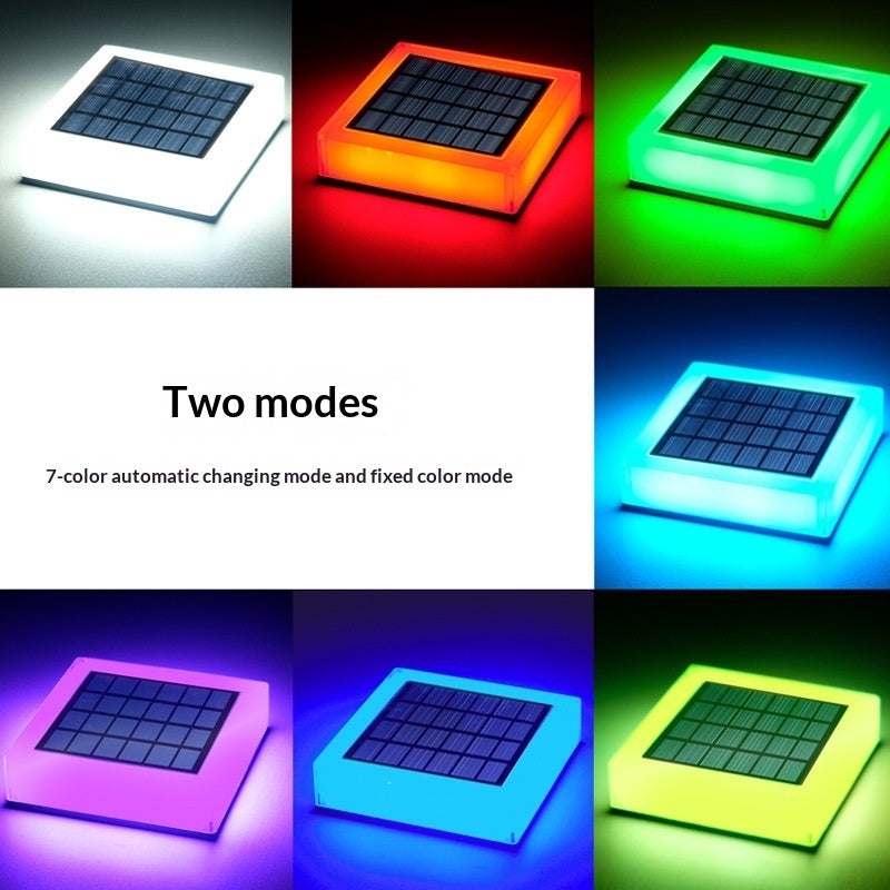 Solar Square Pillar Light | Outdoor Courtyard & Garden Post Lamp