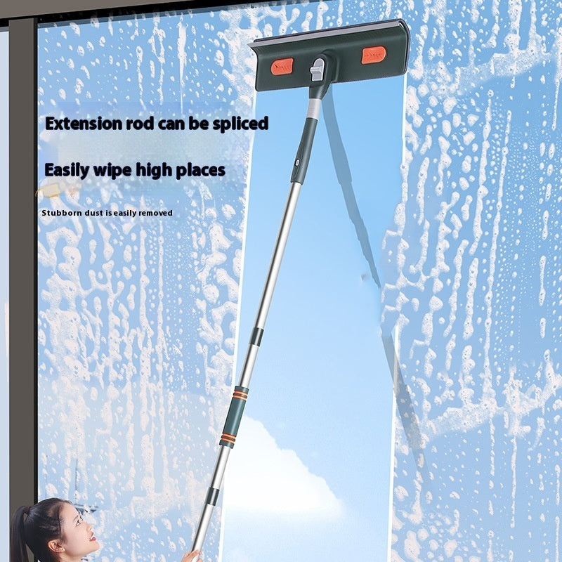 Extendable Window Cleaning Wiper Blade | Long-Reach Squeegee for Home
