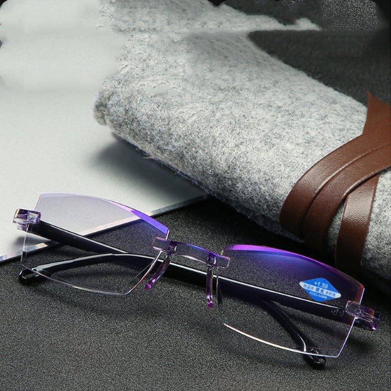 Diamond Cut Blue Light Blocking Reading Glasses | TR Frame