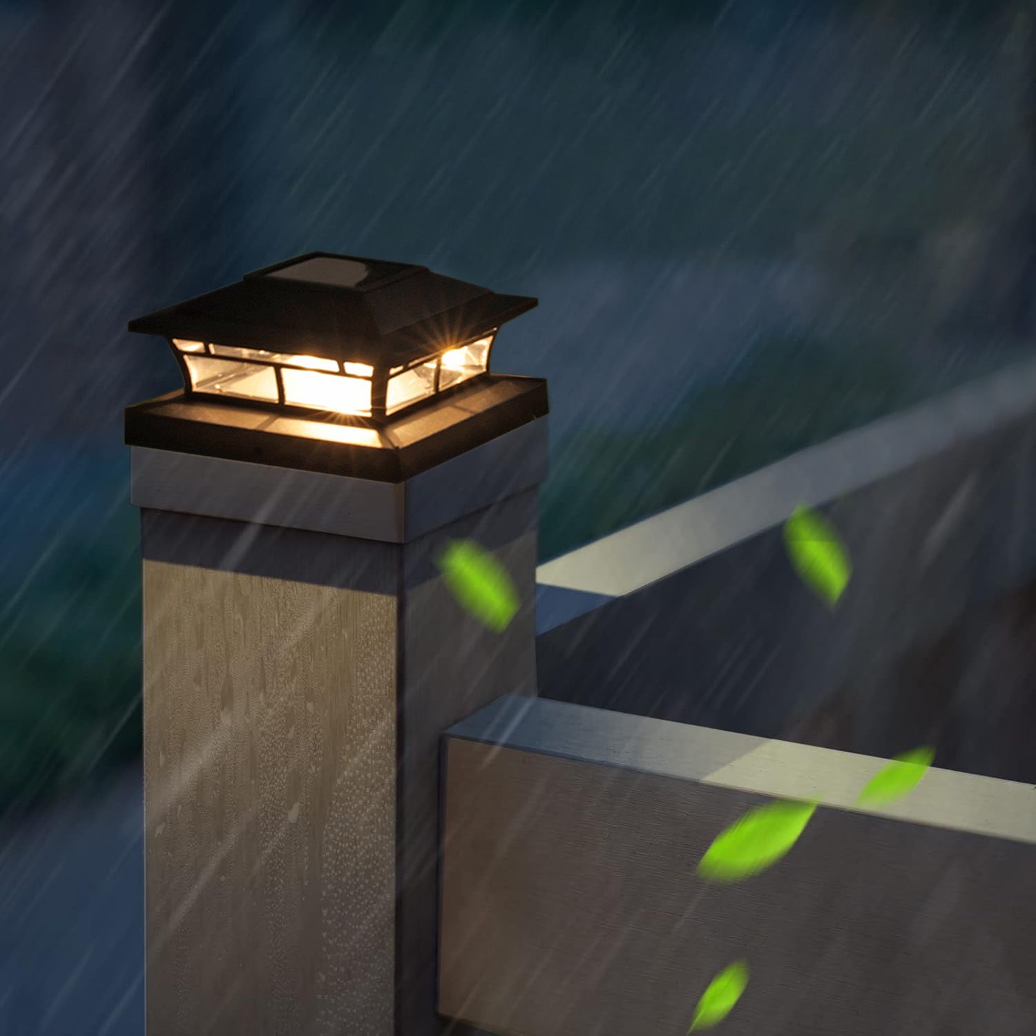 Solar Fence Post Light | Outdoor Garden Villa Pillar Lamp