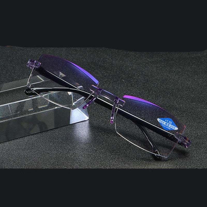 Diamond Cut Blue Light Blocking Reading Glasses | TR Frame