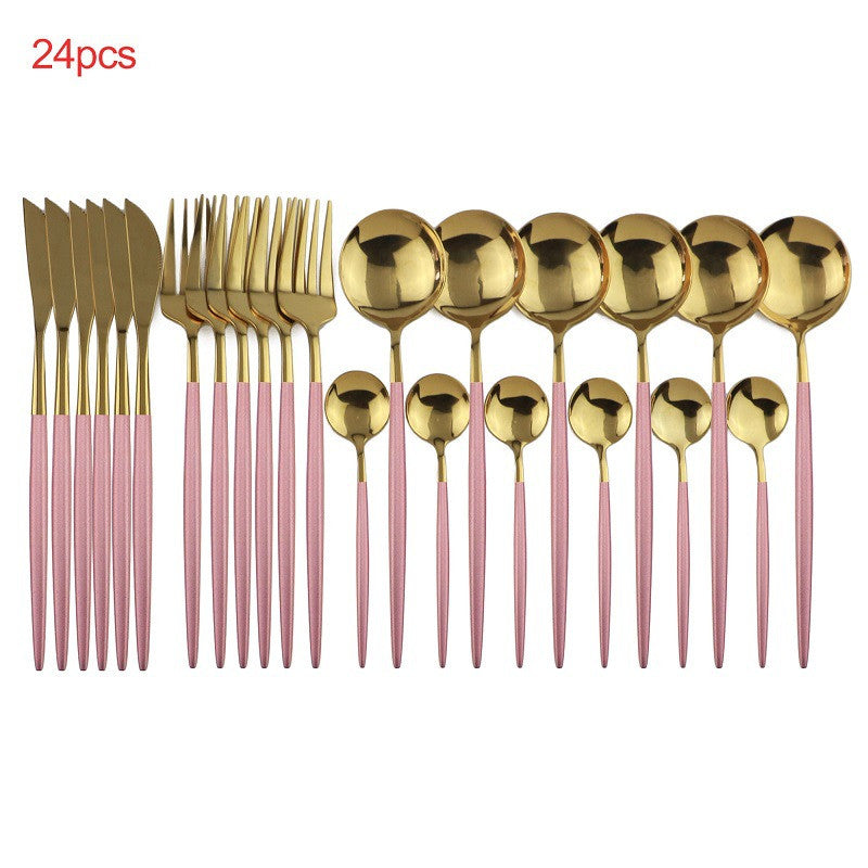 24-Piece Luxury Cutlery Set | Premium Stainless Steel Flatware for 6