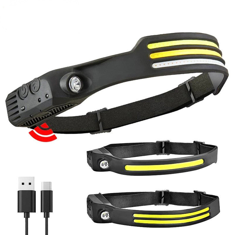 Smart Sensor LED Headlamp | High-Lumen Outdoor Head-Mounted Flashlight