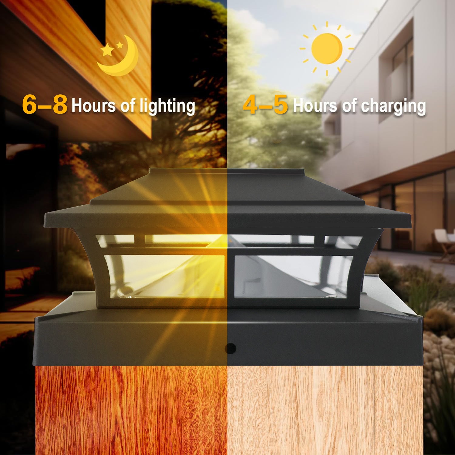Solar Fence Post Light | Outdoor Garden Villa Pillar Lamp