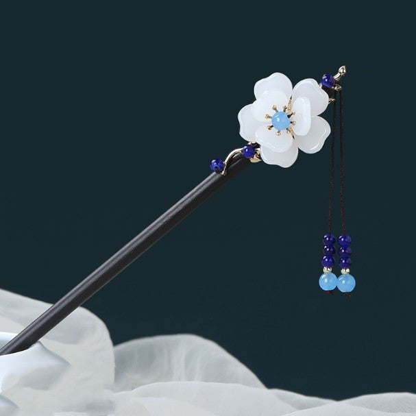 Chinese Ancient Style Hairpin | Alloy Electroplated Floral Barrette