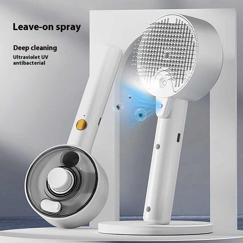 Pet Self-Cleaning Steam Brush with UV Sterilization for Dogs & Cats