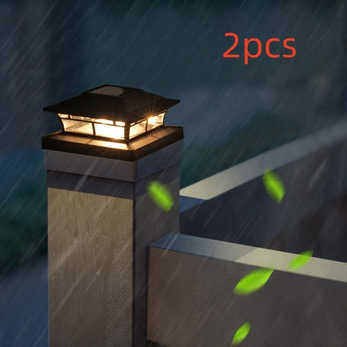 Solar Fence Post Light | Outdoor Garden Villa Pillar Lamp