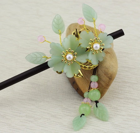 Elegant Floral Hair Scrunchie Set | Women's Fabric Hair Ties
