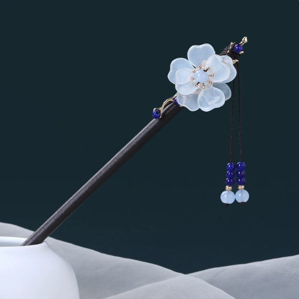 Chinese Ancient Style Hairpin | Alloy Electroplated Floral Barrette