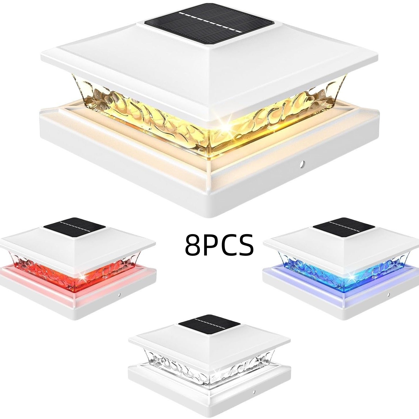 Solar Railing LED Night Light | Dual-Color Outdoor Villa Courtyard Lighting