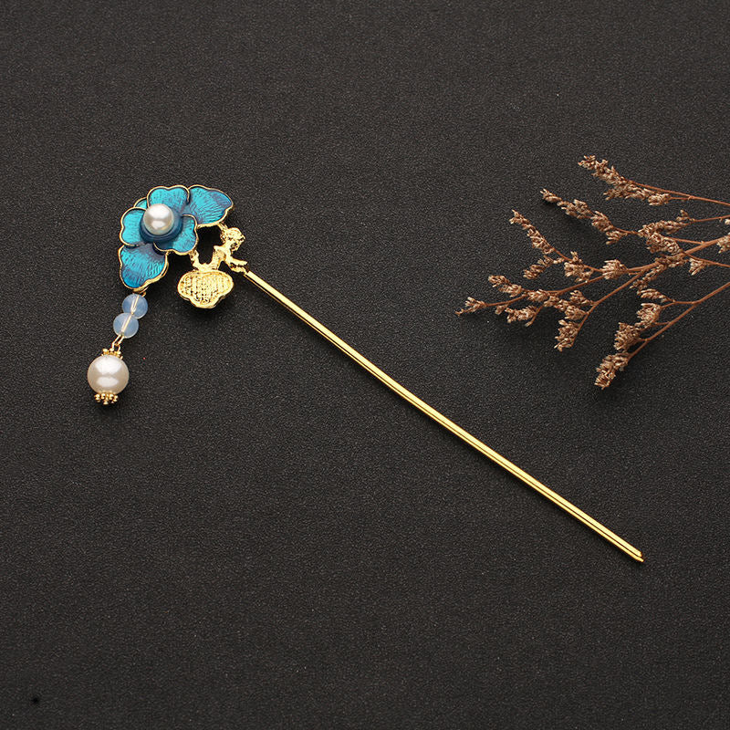 Vintage Flower Hair Comb | Elegant Women's Hair Accessory