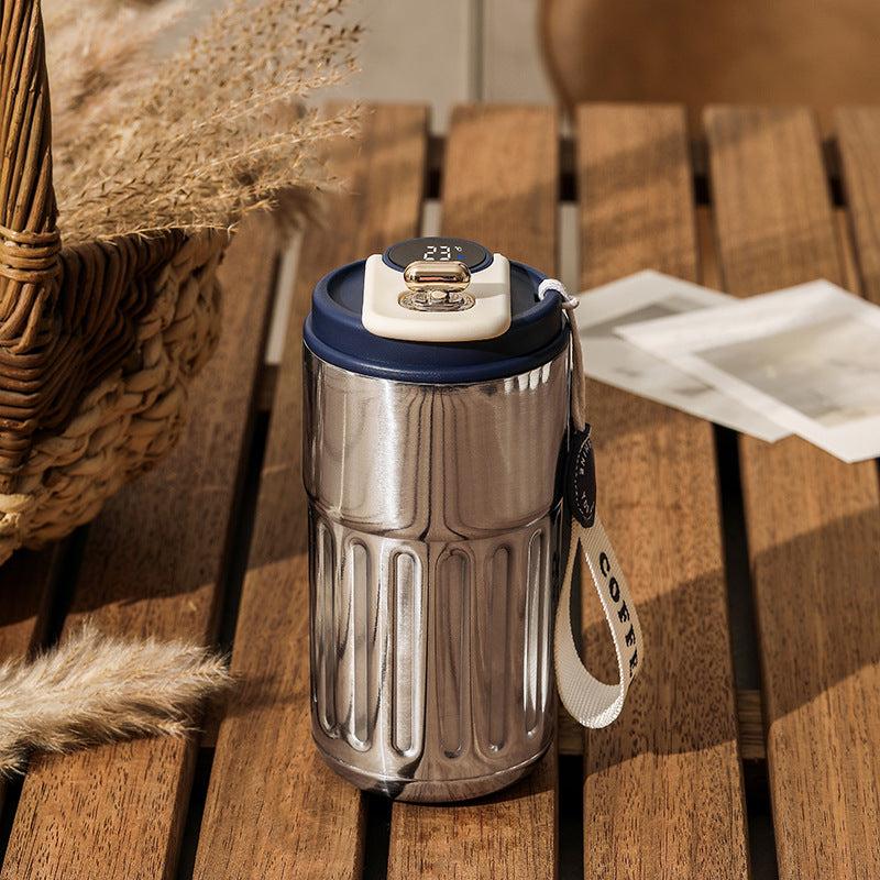 Smart Digital Thermal Bottle | Temperature Display Insulated Coffee Mug 450ml
