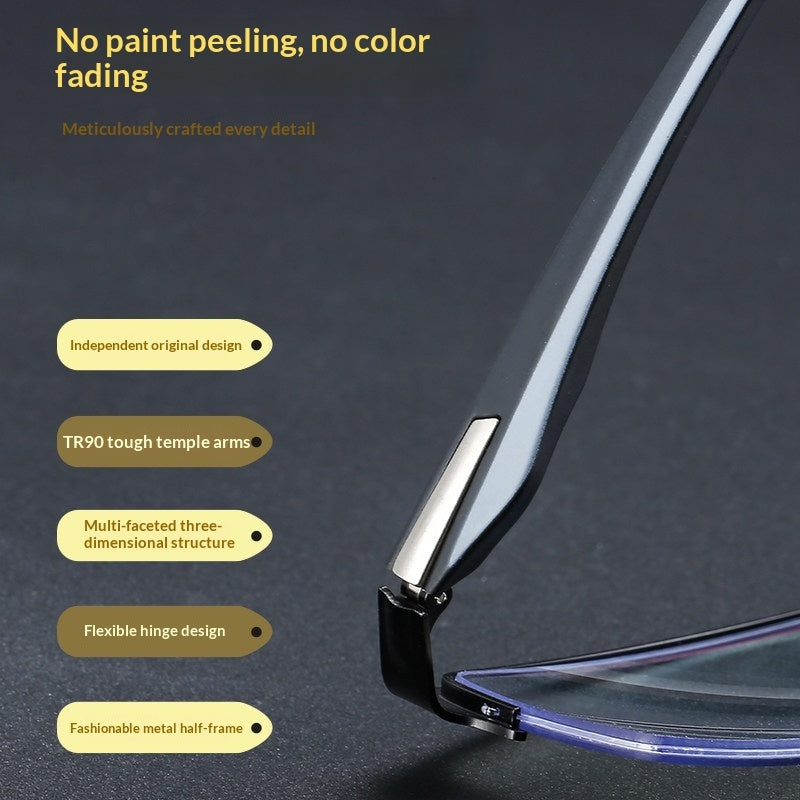 Men's Color-Changing Blue Light Blocking Glasses | Metal & TR Frame