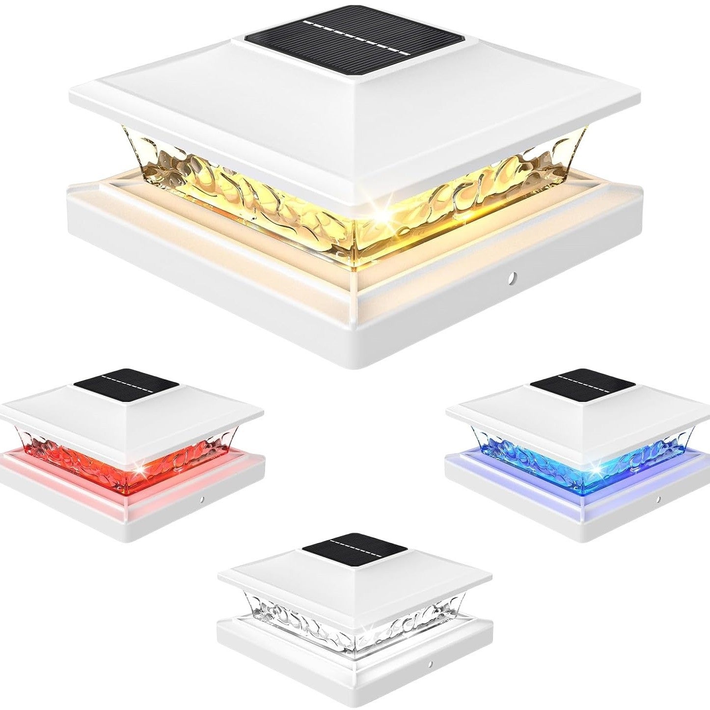 Solar Railing LED Night Light | Dual-Color Outdoor Villa Courtyard Lighting